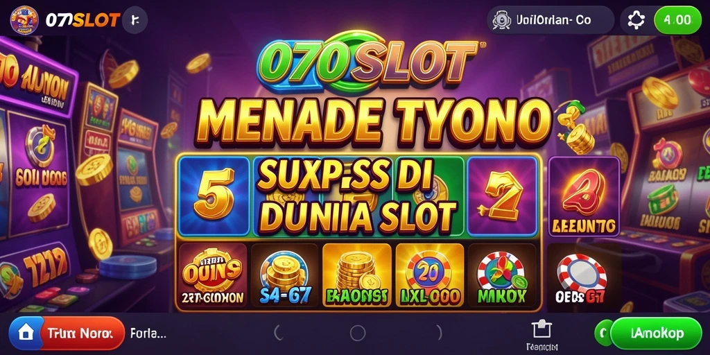 Tampilan gameplay <strong>070SLOT</strong> yang menarik dengan berbagai mesin slot.