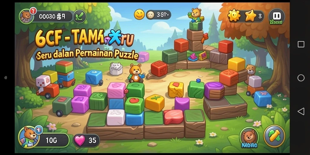 Tangkapan layar gameplay menampilkan tantangan Puzzle yang menarik.