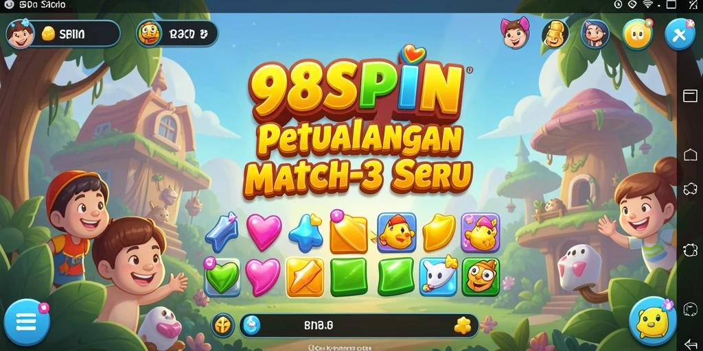 Tangkapan layar 98SPIN menunjukkan aksi seru permainan Match-3 yang menantang.