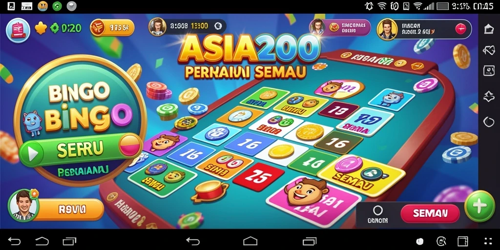 Screenshot dari gameplay ASIA200 yang menunjukkan keseruan permainan Bingo.
