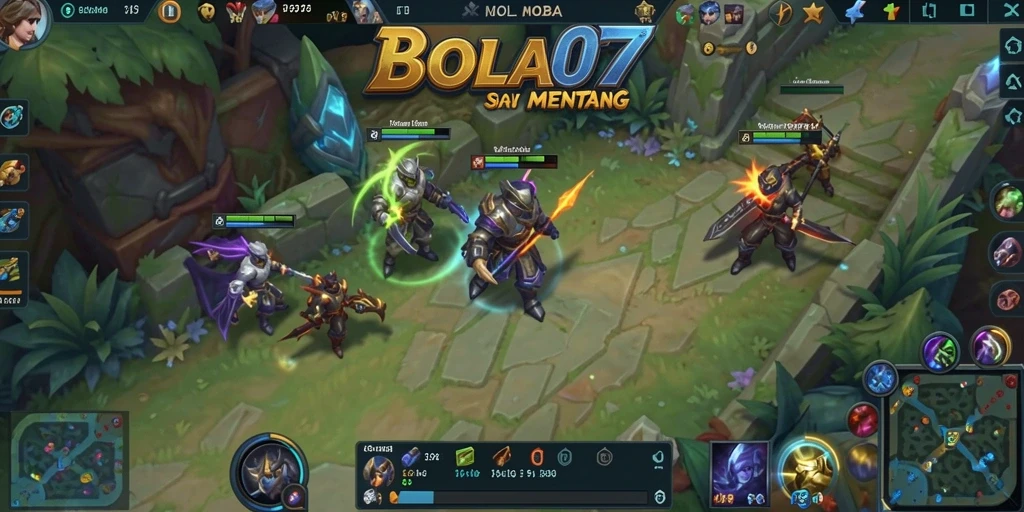 Tampilan gameplay seru di BOLA07 dengan karakter unik dan aksi mendebarkan.