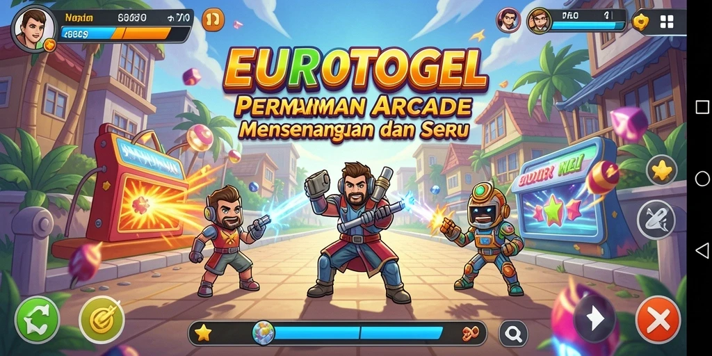 Tampilan screenshot EUROTOGEL menunjukkan aksi gameplay Arcade yang seru.
