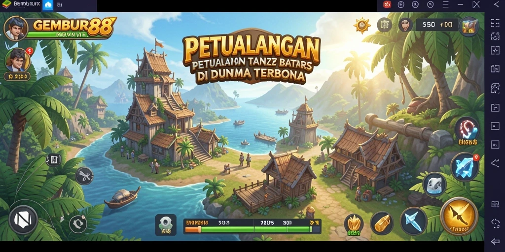 Tampilan menakjubkan dari dunia terbuka dalam GEMBUR88.