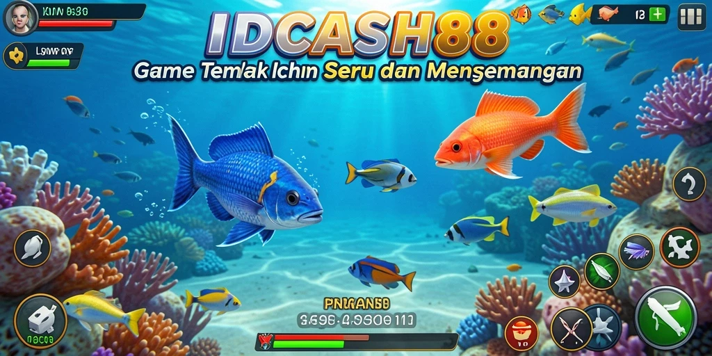 Tampilan gameplay seru Tembak Ikan di IDCASH88.