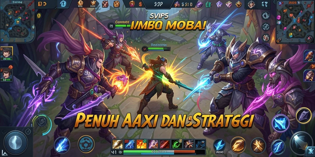 Tampilan gameplay dinamis dan penuh aksi di SVIP5.