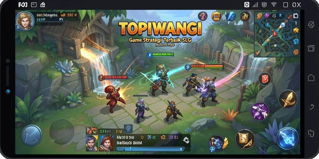 Screenshot gameplay TOPIWANGI menunjukkan aksi strategis yang mendebarkan.