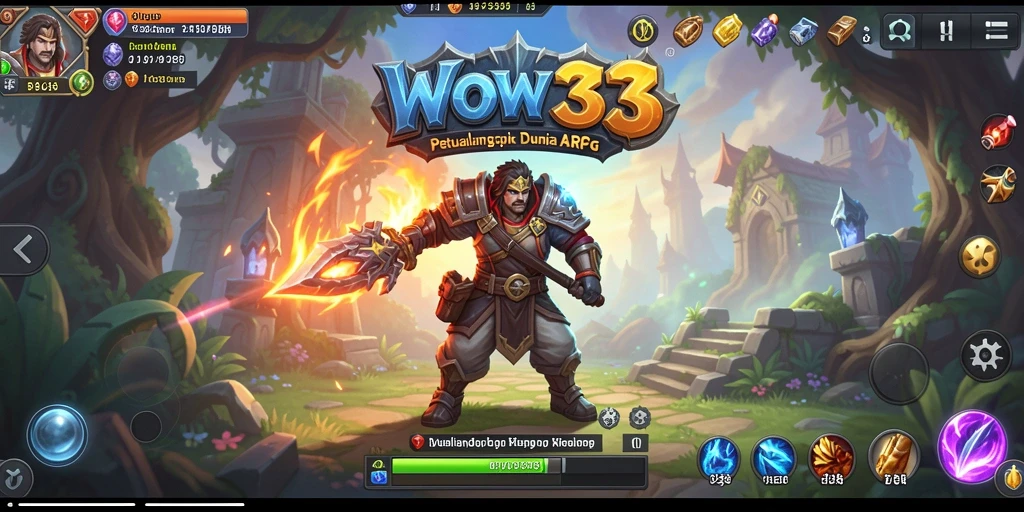 Tangkapan layar WOW33 menampilkan aksi pertempuran ARPG yang mendebarkan.